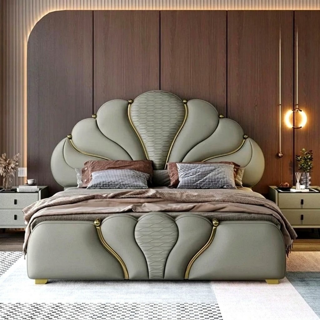 Cama Box Tarima 2 Plazas Premium Cabecero Esculpido