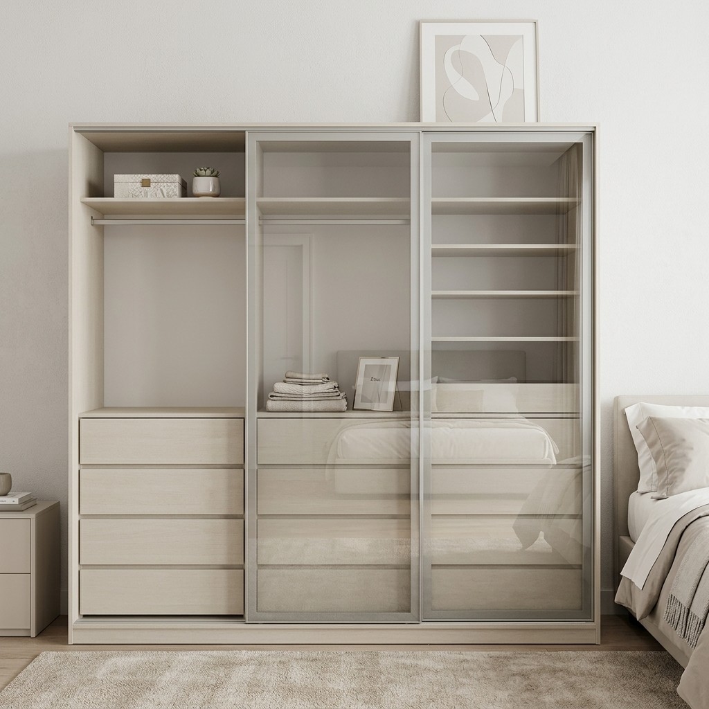 Ropero Closet Moderno Ibiza 2.40m Puertas Corredizas