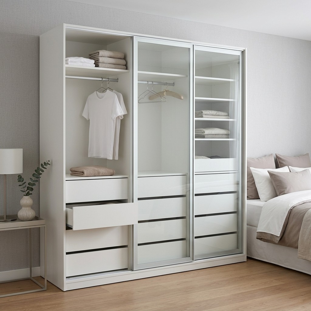 Ropero Closet Moderno Ibiza 2.40m Puertas Corredizas