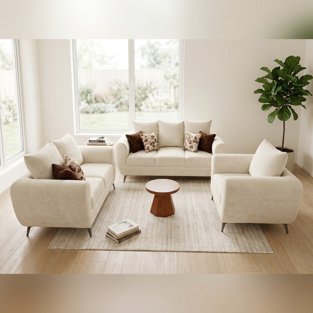 Juego de Sala 3-2-1 Moderno Beige