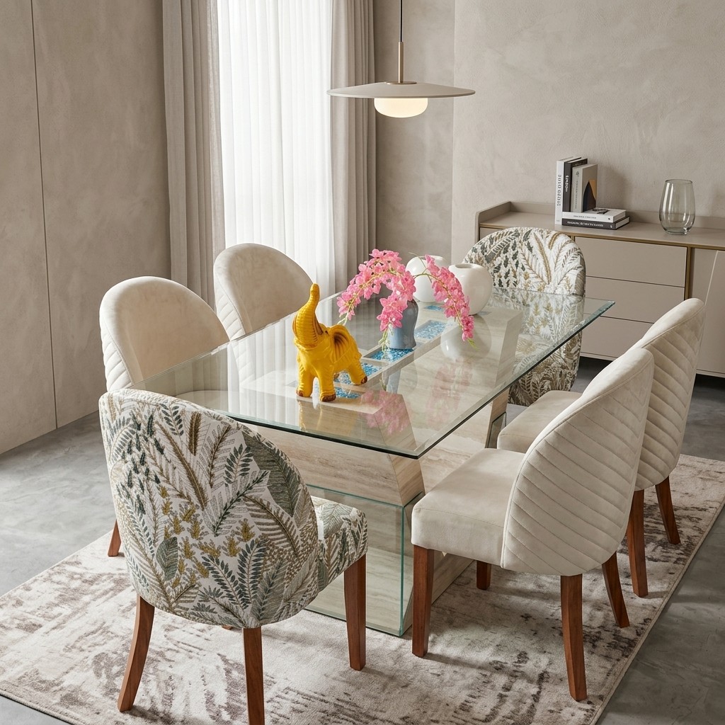 Juego de Comedor Moderno 6 Sillas Tipo Butaca