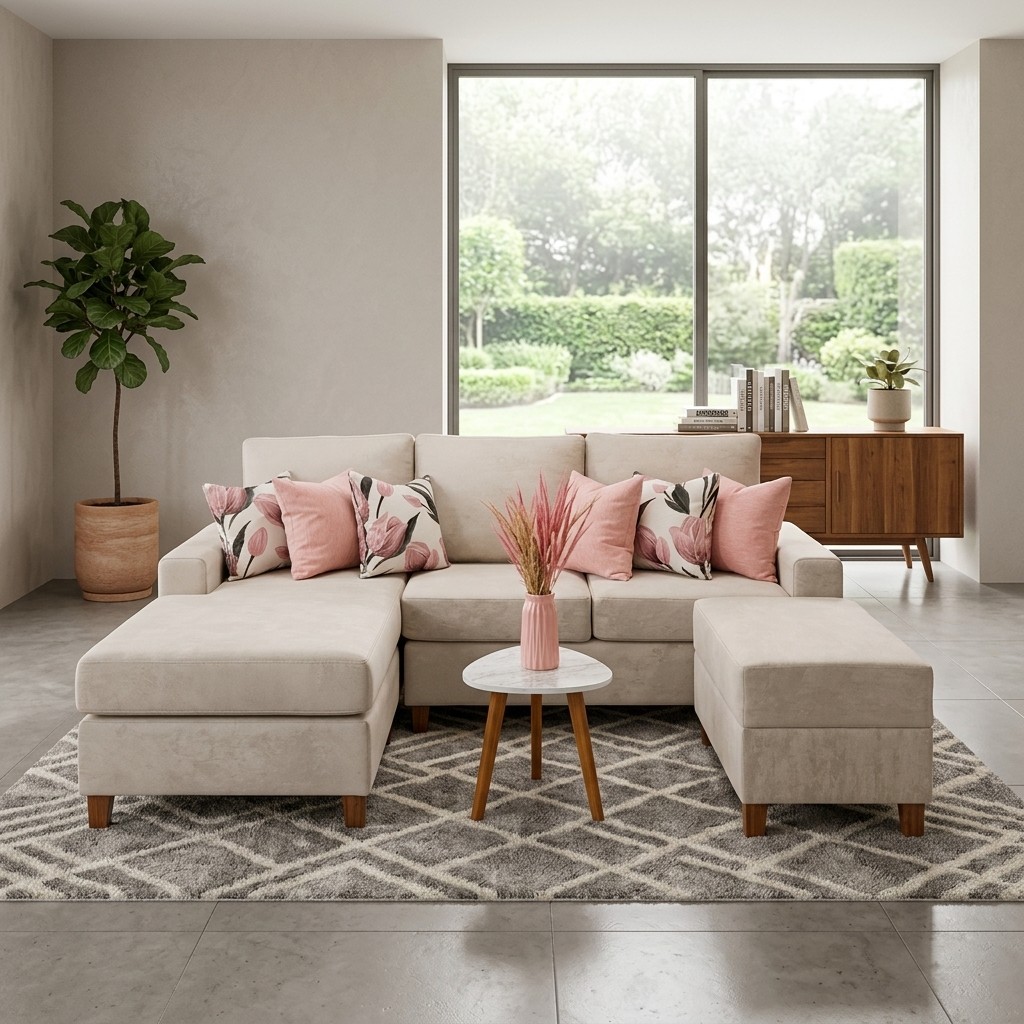 Juego De Sala Modular Beige