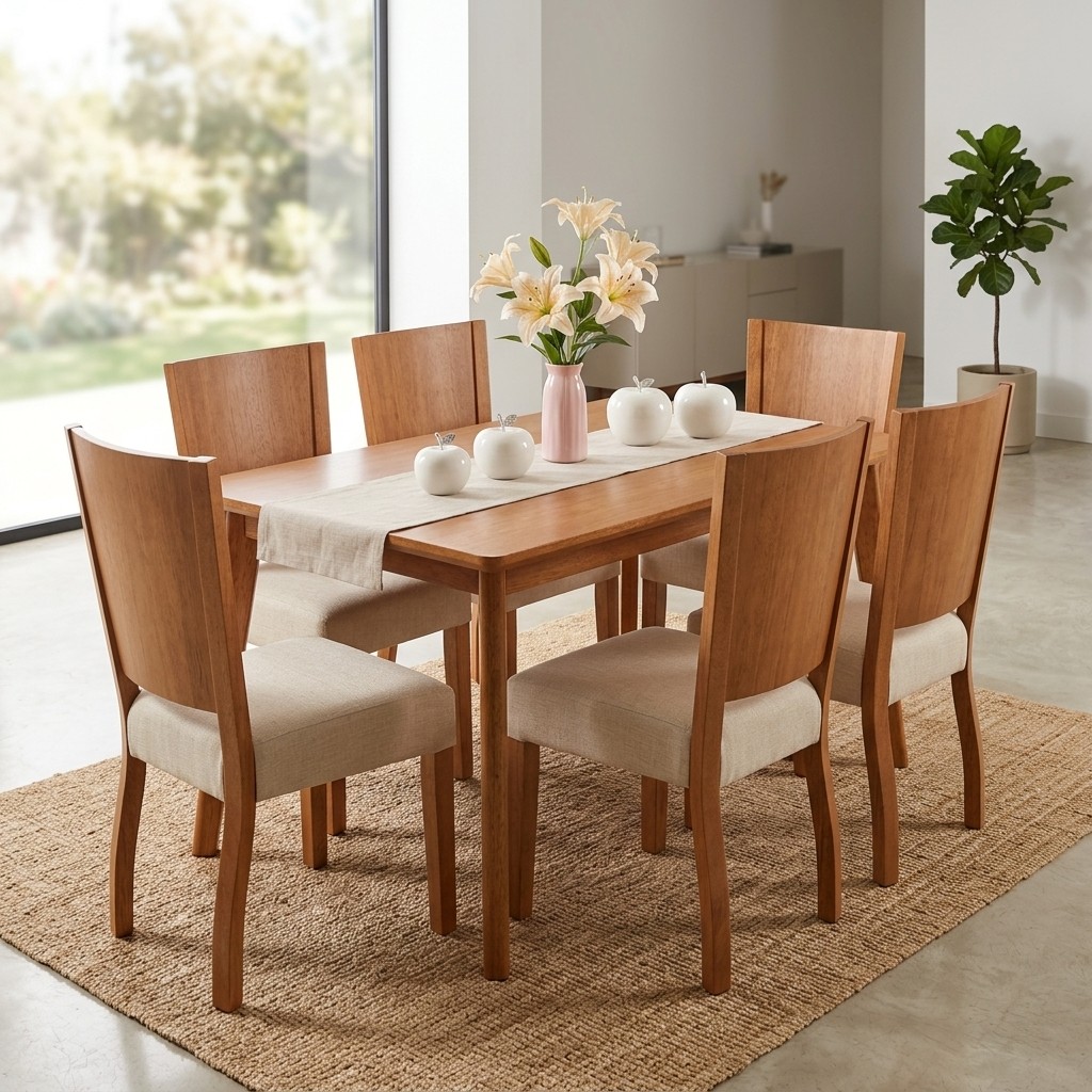 Juego De Comedor 6 Sillas Madera
