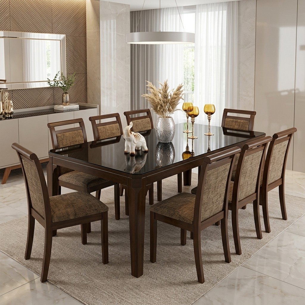 Juego De Comedor Nogal 8 Sillas Elegante