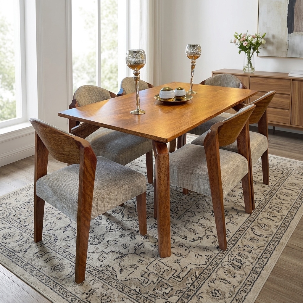Juego de Comedor 6 Sillas con Tablero Desmontable