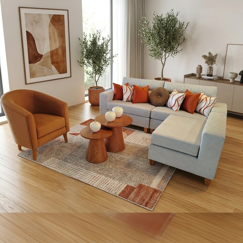 Sofá Seccional En L Multifuncional Modular Plata