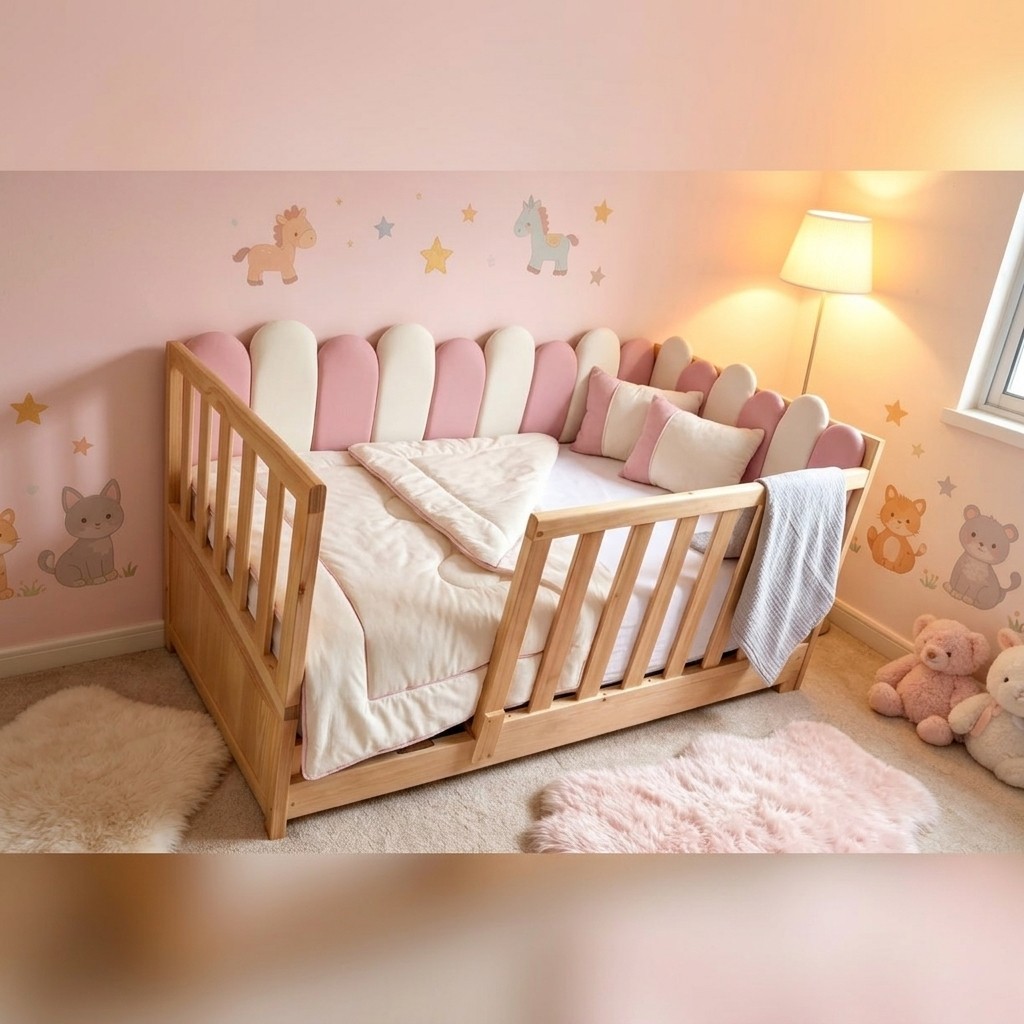 Cama Montessori Evolutiva De Madera Pino Infantil