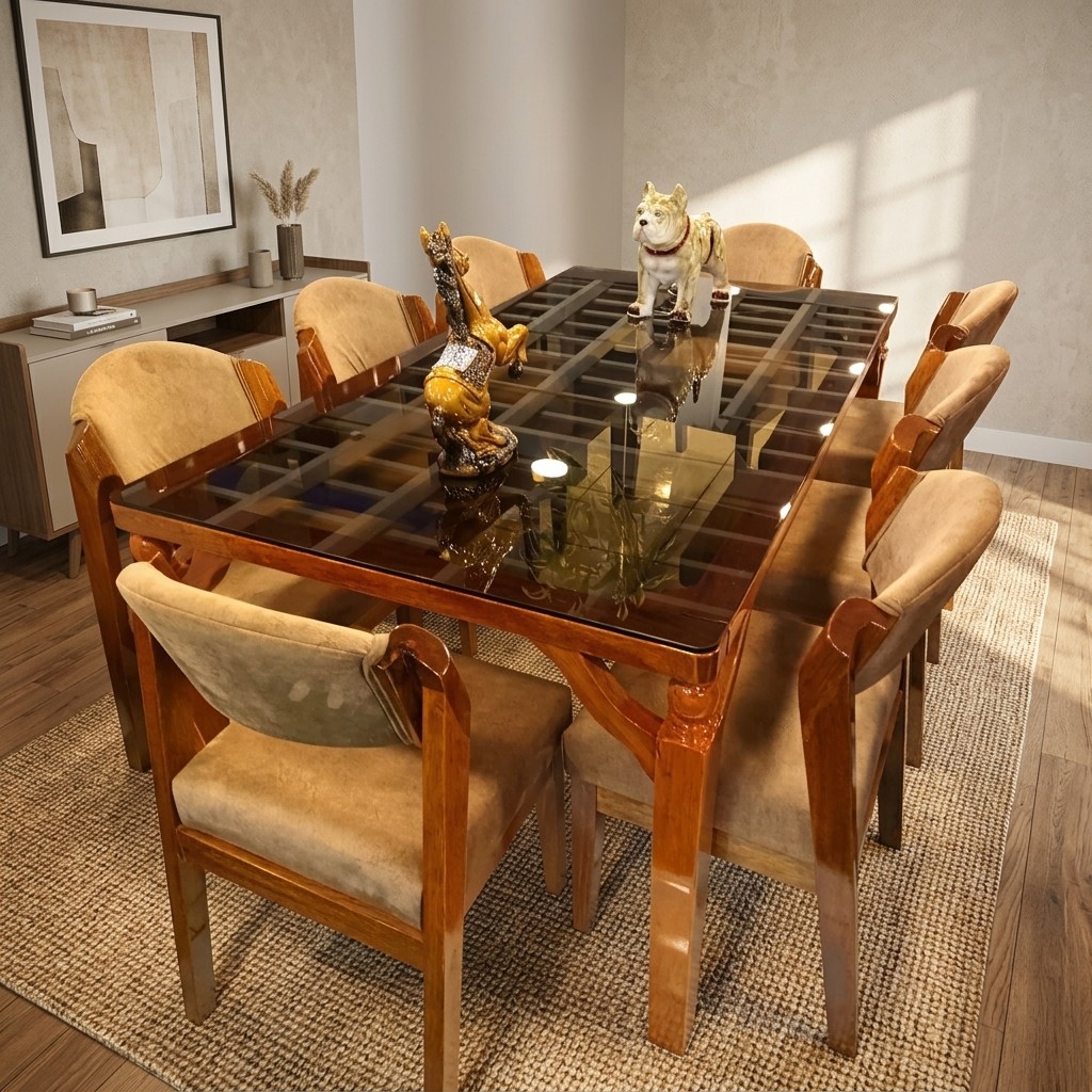 Juego De Comedor 8 Sillas Madera Tornillo