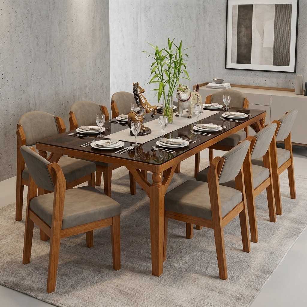 Juego De Comedor 8 Sillas Madera Tornillo