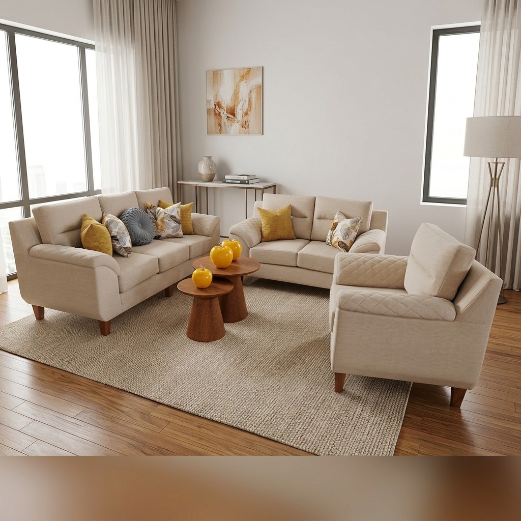 Juego de Sala 3-2-1 Americano Beige Confort