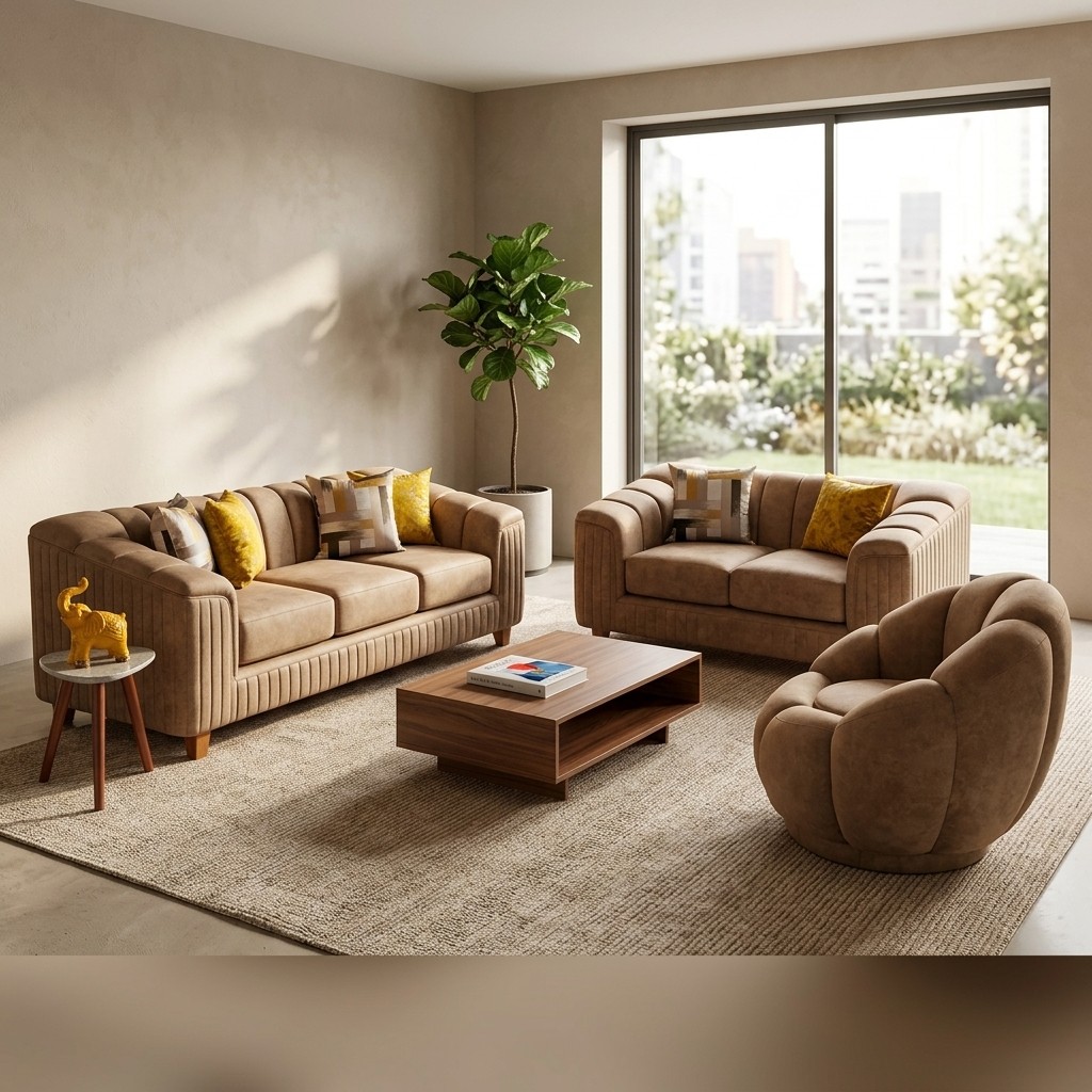 Juego De Sala 3 2 1 Sillón Jiratorio