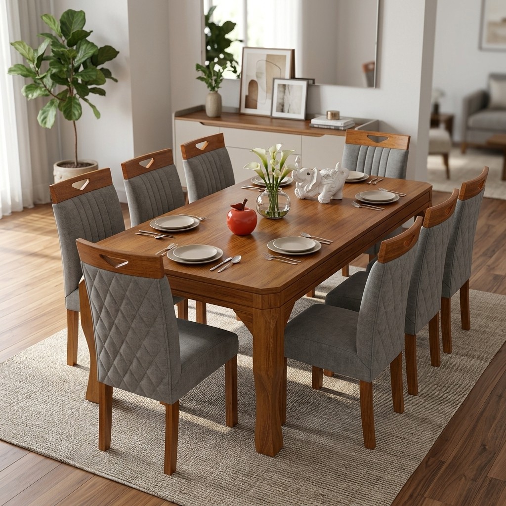 Juego de Comedor Contemporáneo 8 Sillas en Madera