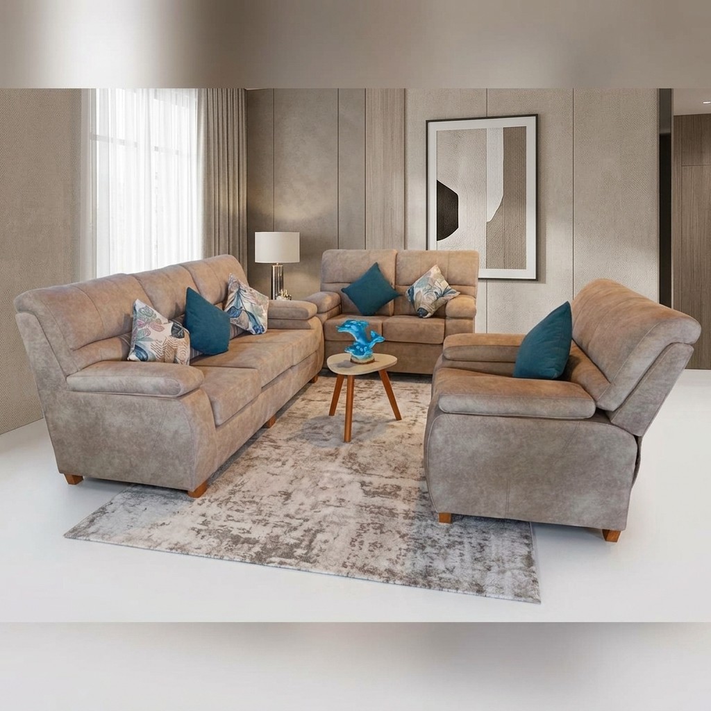 Juego de Sala Reclinable 3-2-1 Confort Taupe
