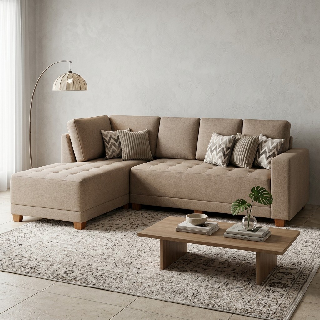 Sofá Seccional David Tapizado Beige