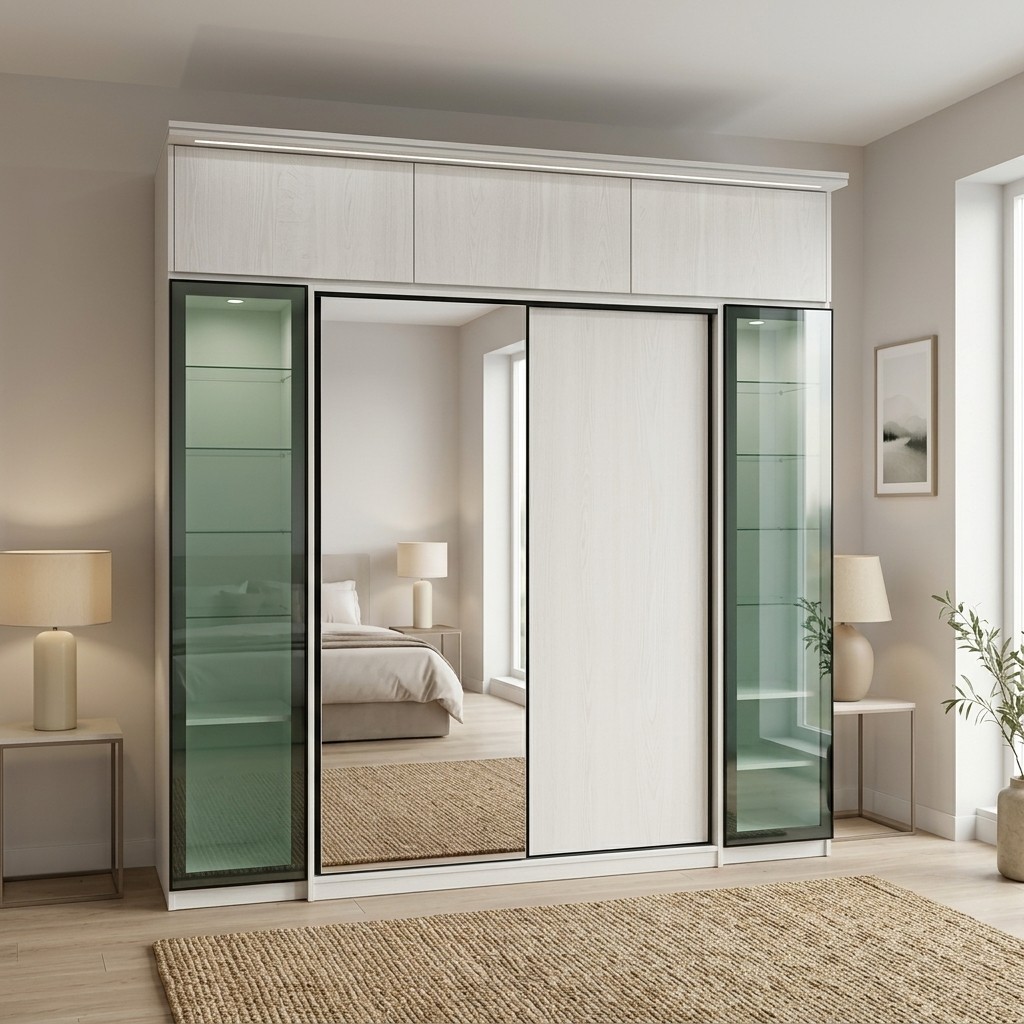 Ropero Closet Moderno con Puertas Corredizas y Espejo