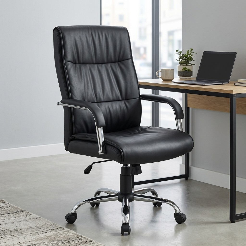 Silla de Oficina Ejecutiva Ibiza Ergonómica Negra