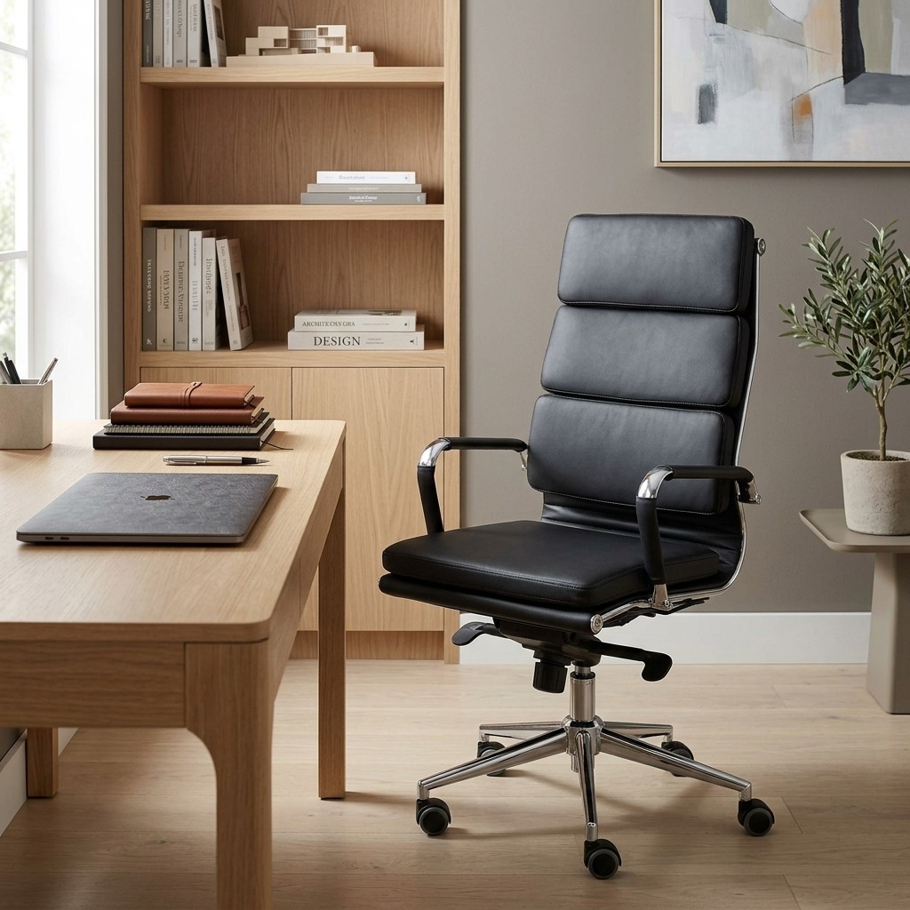 Silla Gerencial Ergonómica Soft Pad Ejecutiva Negra