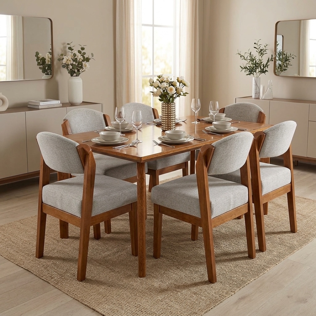 Juego De Comedor 6 Sillas Moderno