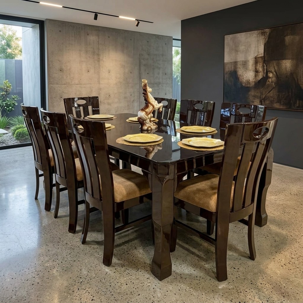 Juego de Comedor 8 Sillas Nogal Imperial