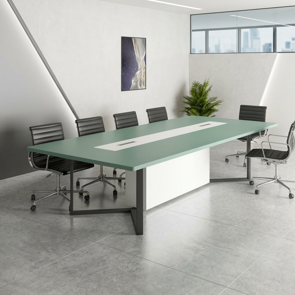 Mesa de Reuniones Ejecutiva Mint con Pasacables