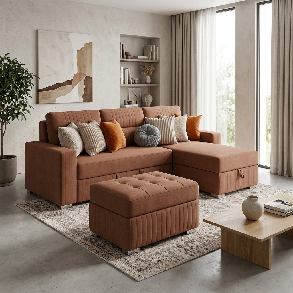 Sofá Cama Seccional Multifuncional Gales Gris